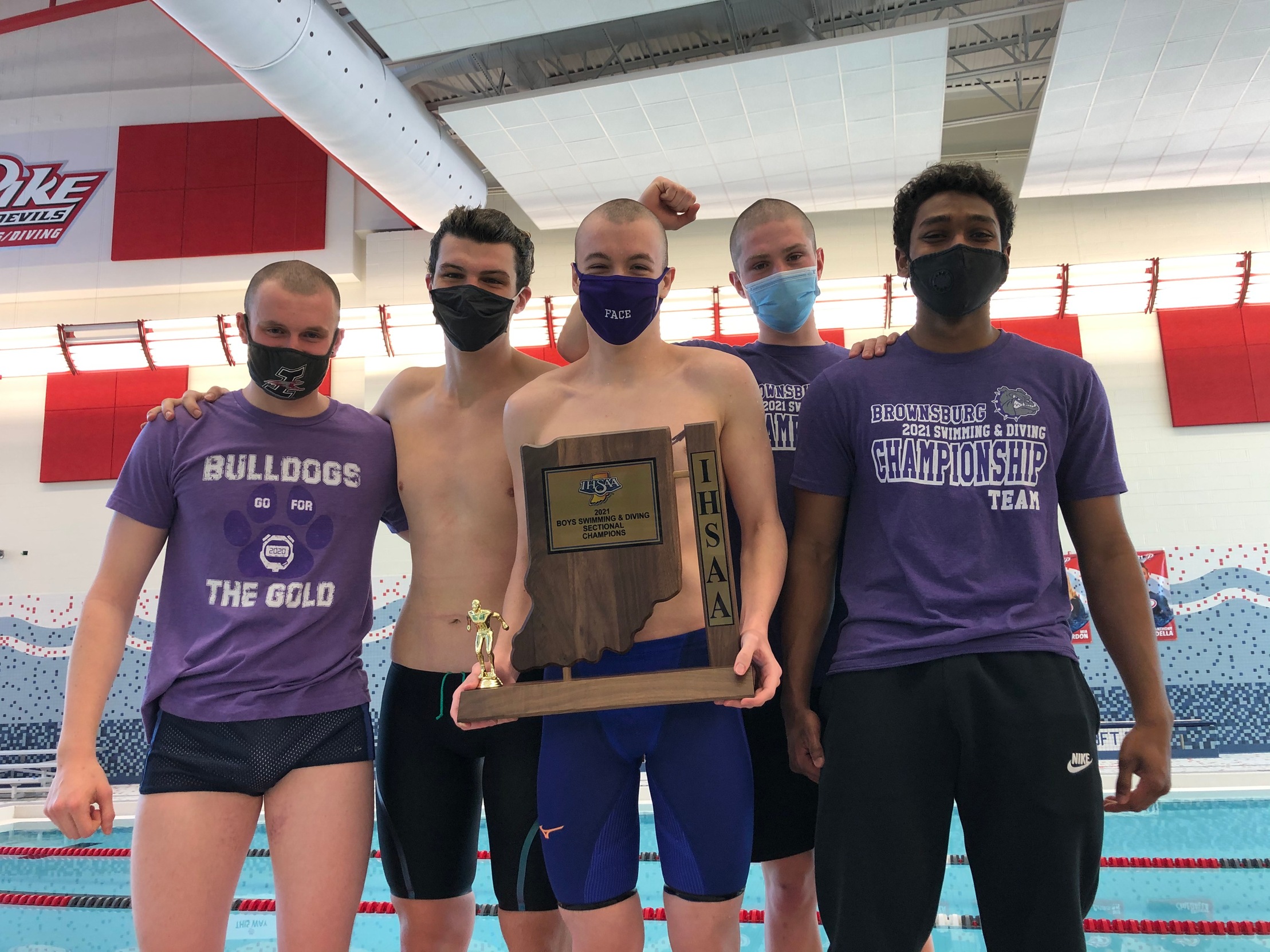No. 6 Boys' Swimming earns 8th-straight Sectional Championship; sets seven pool records
