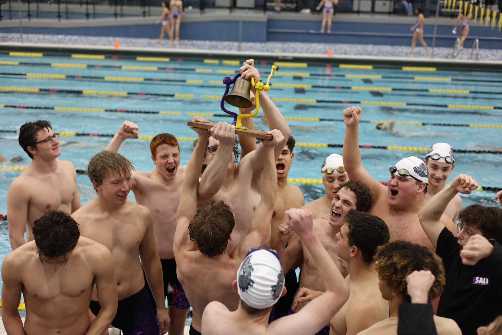 Boys Swim and Dive wins the Rotary Bell