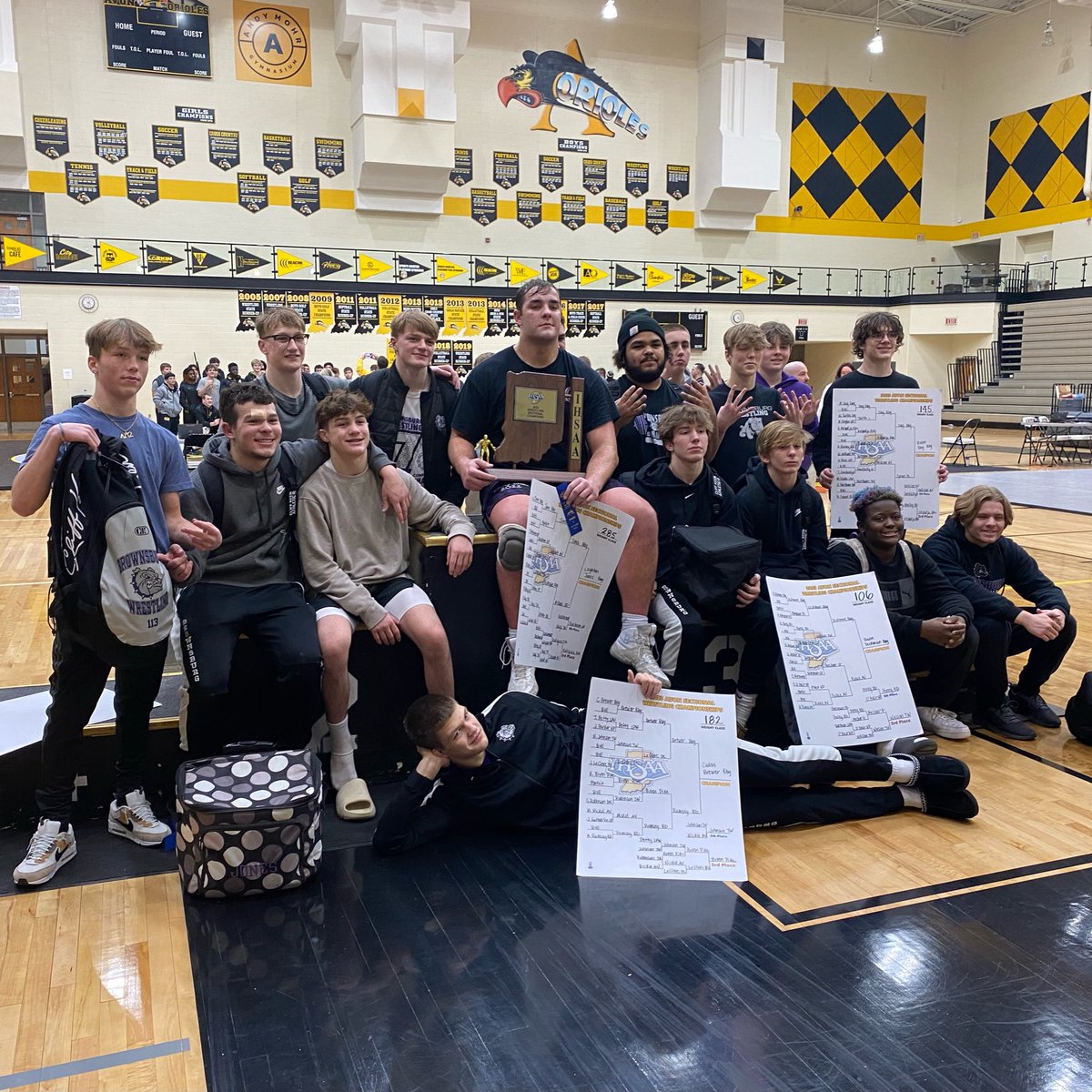 Wrestling Wins Sectional Title at Avon