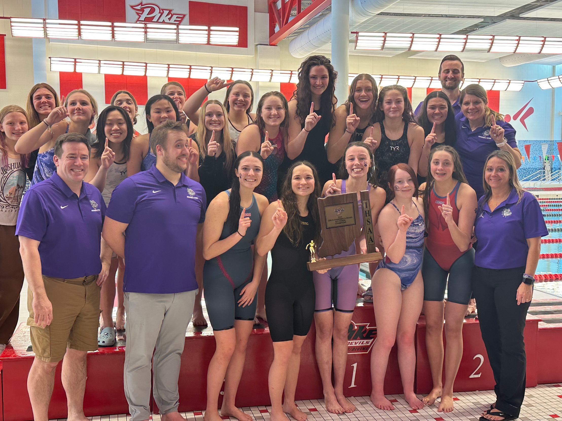 Girls Swim & Dive win IHSAA Sectional Championship