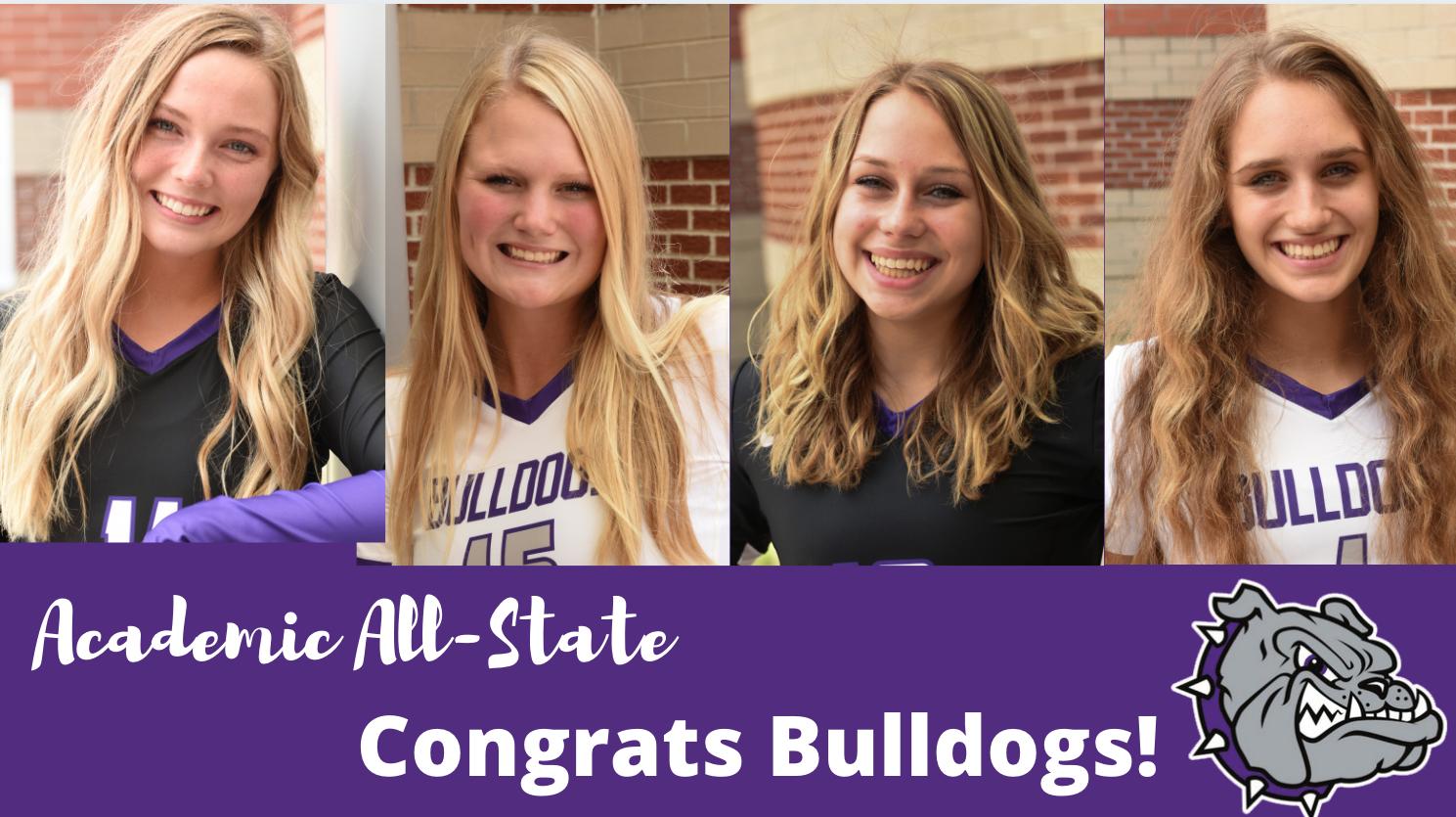 4 Volleyball Seniors Named Academic All-State Players